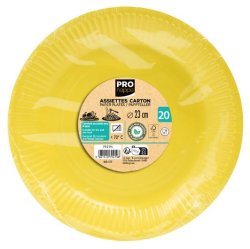 Tallrik PRONAPPE papper 23cm 20/fp gul