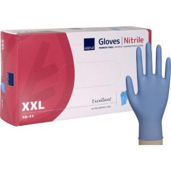 Nitrilhandske AQL 1,0 puderfri 2XL100/fp