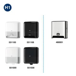 Handduk TORK Pre H1 2-lag vit 6/fp