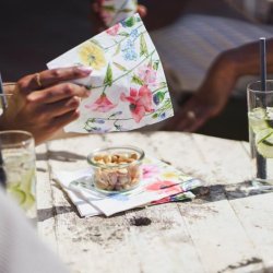 Servett DUNI Flowy 3-lag 33x33cm 50/fp