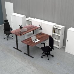 Bord hj/snk Pro 1600x800 valnt/svart