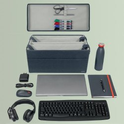 Frvaringsvska LEITZ tyg lock mrkgr