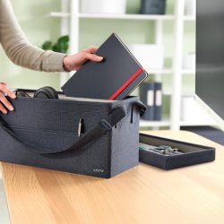 Frvaringsvska LEITZ tyg lock mrkgr