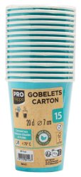 Pappersb�gare PRONAPPE 20cl 15/fp turkos