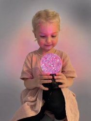 Sensorisk glitterlampa 9 cm diameter