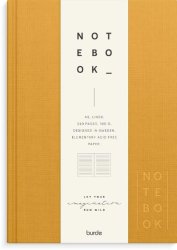 Ant.bok BURDE A5 textil linj senapsgul