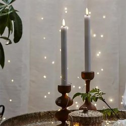 Antikljus STAR TRADING Rustic vit 25cm
