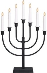 Elljusstake 7 ljus 31x47cm metall svart