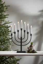 Elljusstake 7 ljus 31x47cm metall svart