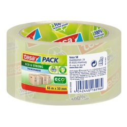 Packtejp 50mmx66m TESA Eco Strong PP Transparent