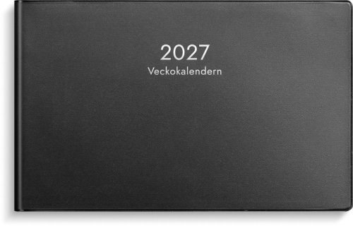 Veckokalendern 2027 plast svart