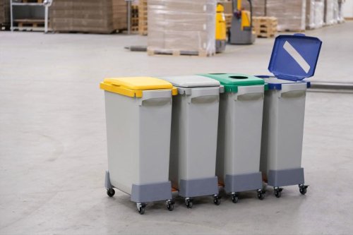 Lock DURABIN 60L fllbart fr papper bl