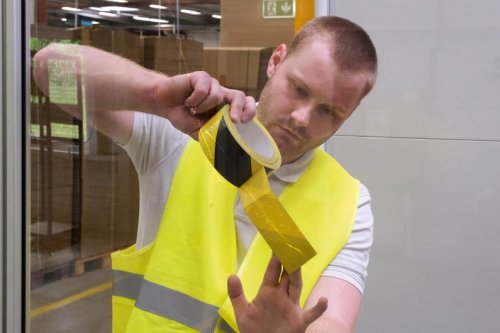 Markeringstejp DURALINE 50mmx33m gul/sv