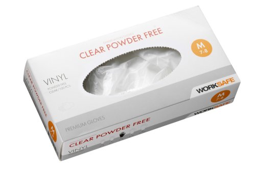 Vinylhandskar Worksafe, puderfri, klar, 100st/fp M