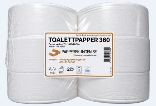 Toalettpapper Anna Gigant 360, 360m, 2-lag, 6rl/fp nyfiber
