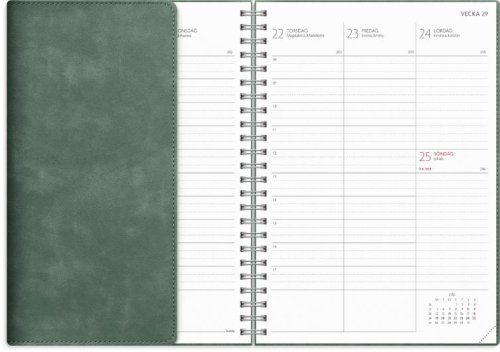 Kalender Study Twist A5 gr�n 26/27