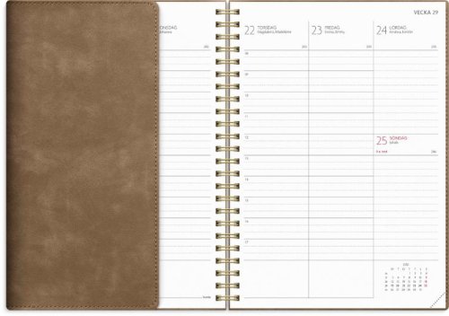 Kalender Study Twist A5 mocca 26/27