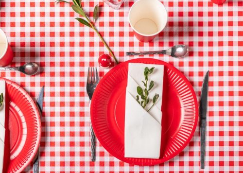 Duk PRONAPPE Rutig 1,18x25m rd/vit