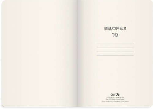 Ant.bok BURDE Deluxe A5 linj smooth beig