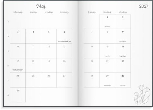 Kalender Doodle inbunden 26/27