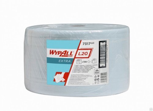 Wypall L20 Extra Torkduk 7317 Stor Rulle Bl� 1000 ark/rl