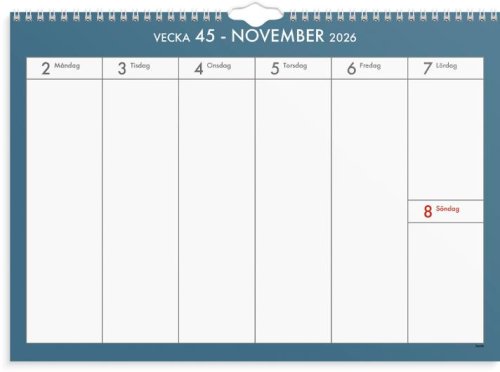 V�ggkalender Veckoplan 26/27