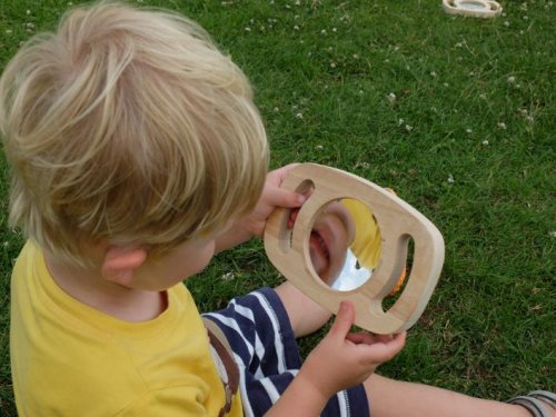 Spegel konkav/konvex tr�handtag