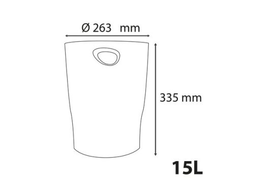 Papperskorg EXACOMPTA Skandi 15L grn