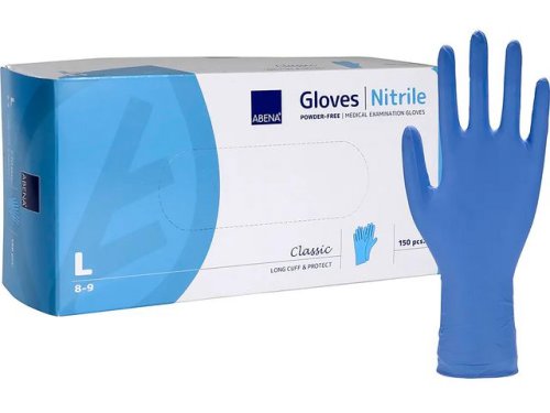 Nitrilhandske lng Classic L bl 150/fp