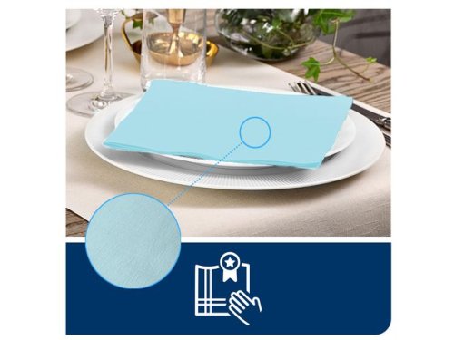 Servett TORK LinStyle aqua 39x39cm 50/fp
