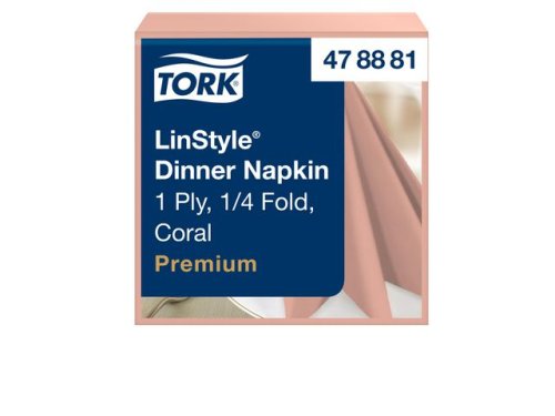 Servett TORK LinStyle coral39x39cm 50/fp