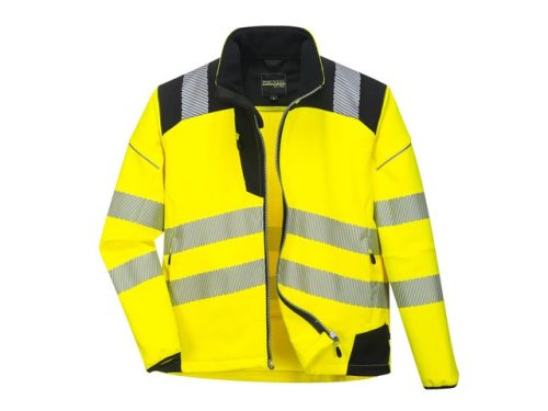 Varselsoftshell PW T402 Hi-Vi Kl 2/3 5XL