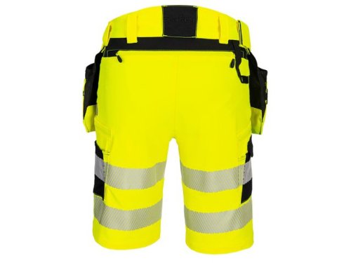 Hantverksshorts DX446 gul varsel kl2 c49