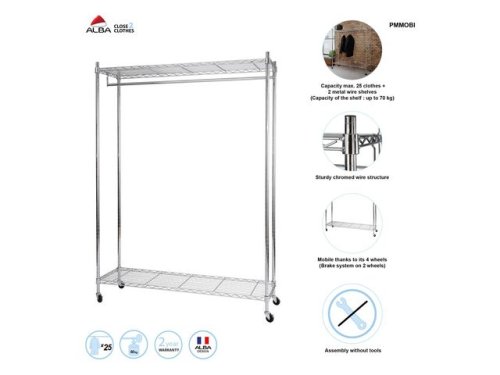Kldstllning ALBA fr 36 galgar metall