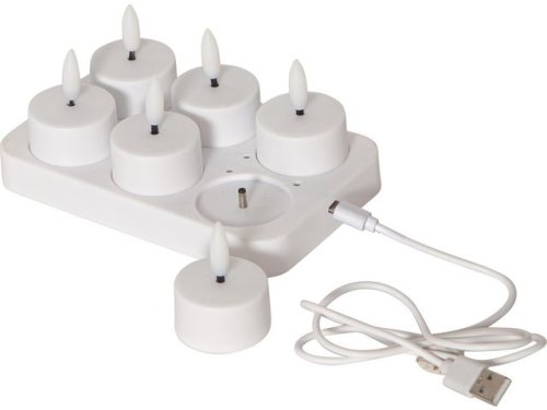 V�rmeljus STAR T Flamme LED m/laddare