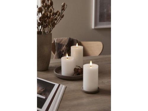 Blockljus STAR T Flamme LED 12,5cm beige