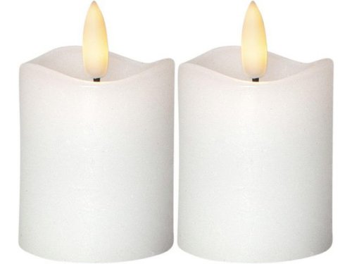 Blockljus STAR T LED Flamme 7,5cm vit
