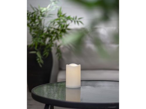 Blockljus STAR T LED Paul 11,5cm vit
