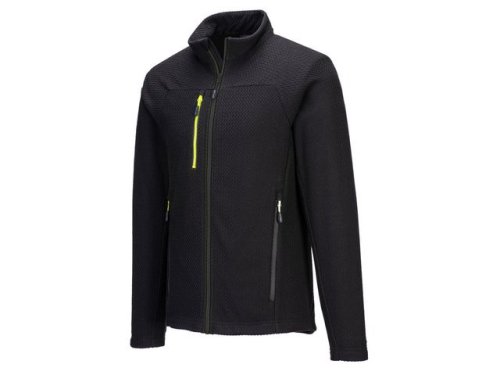 Fleecetrja text zip PW EV480 svart 2XL