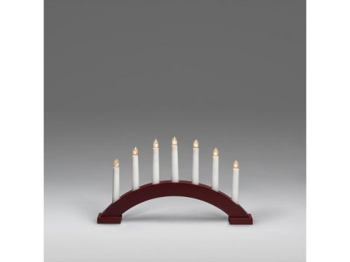 Elljusstake 7 ljus 39x23cm tr rd