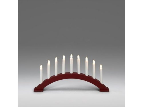Elljusstake 9 ljus 49x26cm tr rd