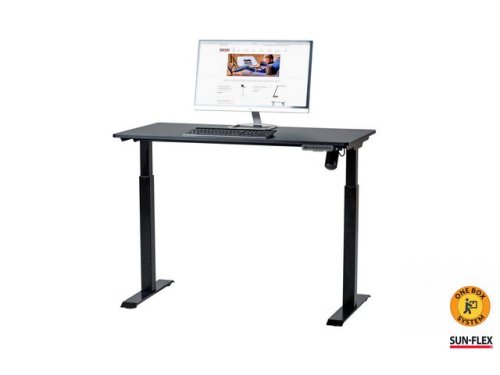 Bord hj/snk SUN-FLEX 120x60cm svart