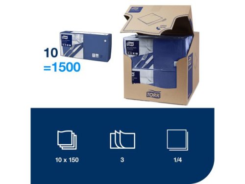 Servett TORK Lunch 3-lags m.bl 150/fp