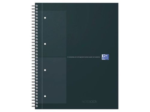 Kollegieblock Oxford Int.A4+ rut. svart