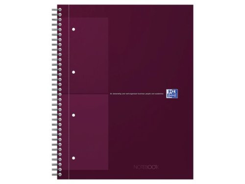 Kollegieblock Oxford Int.A4+ rut. r�d