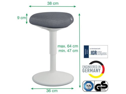 Sittpall LEITZ Ergo ljusgr