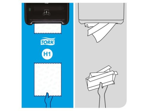 Handduk TORK Pre H1 2-lag vit 6/fp
