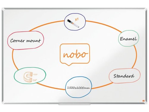 Whiteboard NOBO premium emalj 150x100cm