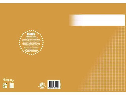 Rknehfte A4 rutat 5x5mm orange 32 blad