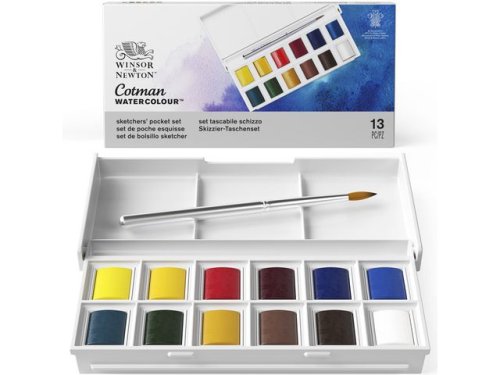 Akvarellfrglda Cotman 12 frger